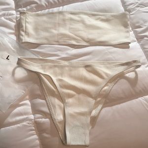 White SHEIN bandeau bikini